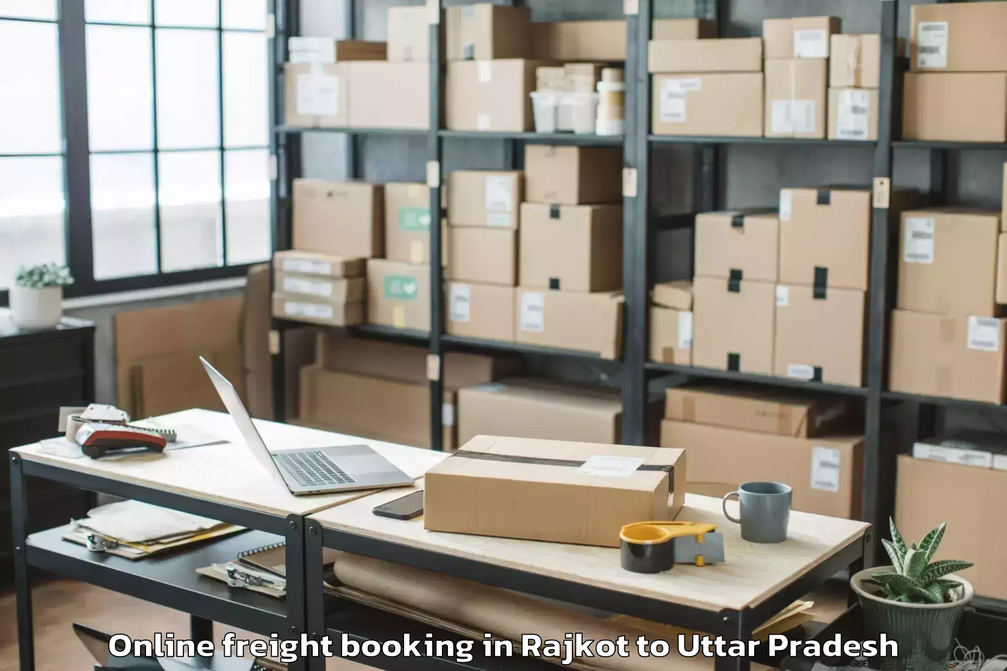 Book Rajkot to Banda Online Freight Booking Online